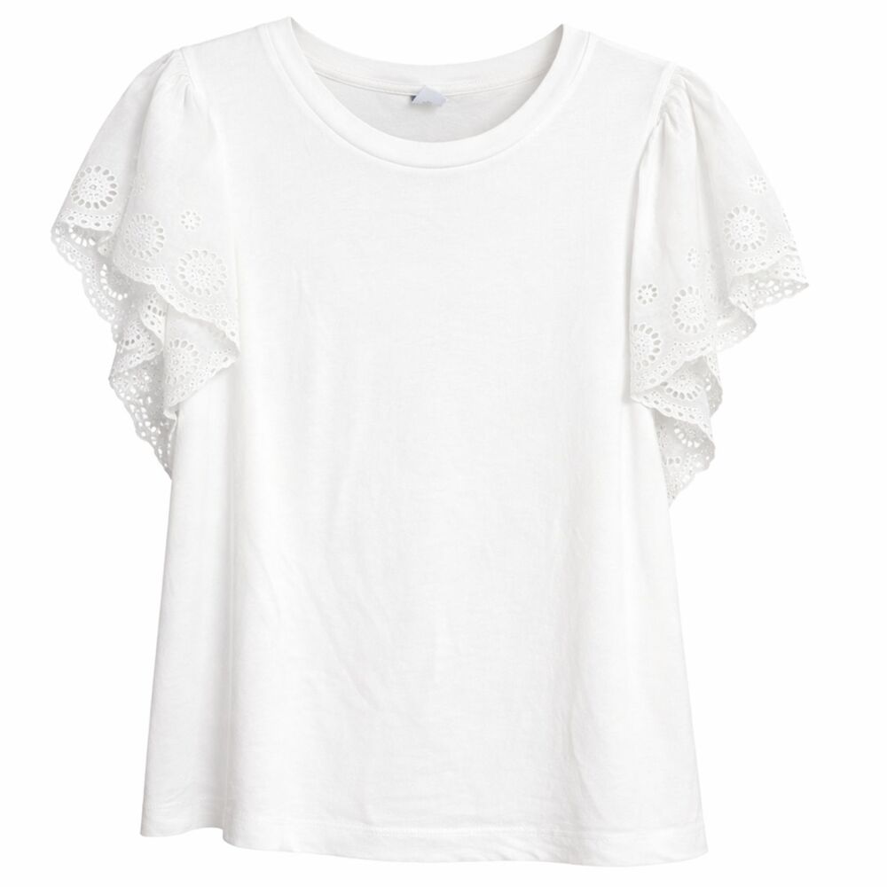 OLD NAVY EYELET CASUAL OVERSIZED CHIC COTTON WESTERN BASIC EVERYDAY WEAR BLOUSE